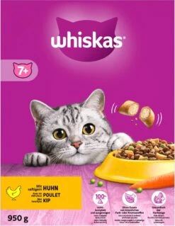 Whiskas 7+ Kattenbrokken - Kip - Doos 5 X 950 G 8 Whiskas 7+ Kattenbrokken - Kip - Doos 5 X 950 G -Kattenbenodigdheden Winkel 928x1200