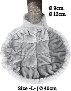 Petrebels Hangmat L Krabpaalonderdeel - Stam 9 - 12 - 15 Cm - Grijs - 40 Cm