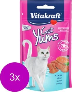 Vitakraft Cat Yums - Kat - Snack - Zalm - 3 X 40 Gr -Kattenbenodigdheden Winkel 946x1200 1