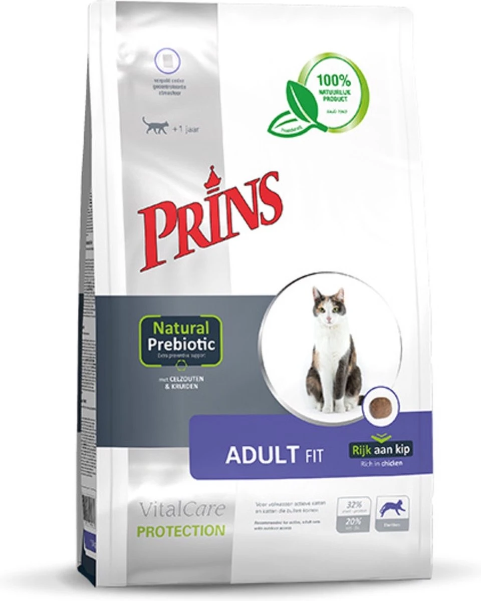 Prins VitalCare Protection Adult Fit Kattenvoer 5 Kg 1 Prins VitalCare Protection Adult Fit Kattenvoer 5 Kg