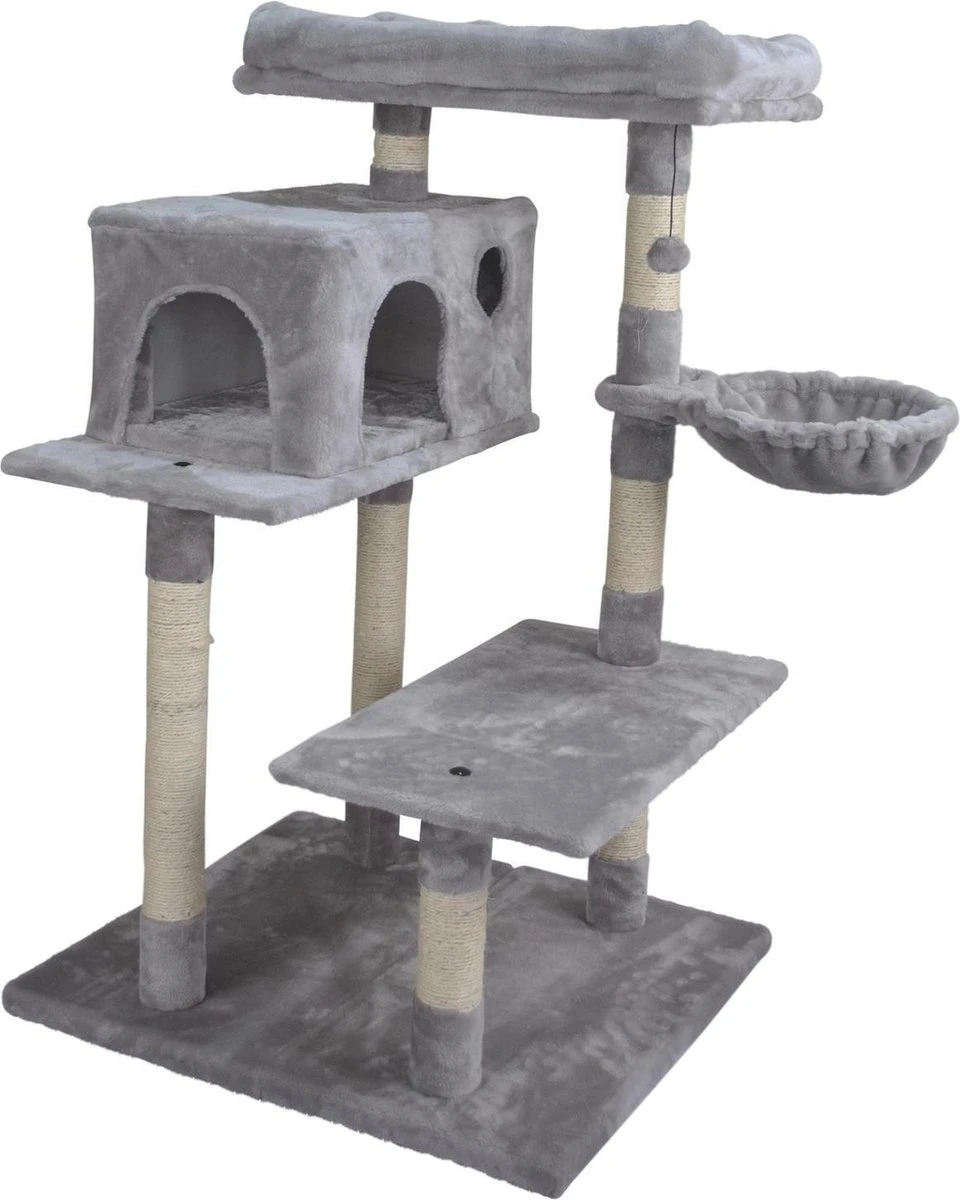 Adori Krabpaal Kingsley 3 In 1 - Krabpaal - 70x60x112 Cm Grijs 2 Adori Krabpaal Kingsley 3 In 1 - Krabpaal - 70x60x112 Cm Grijs - Afbeelding 2