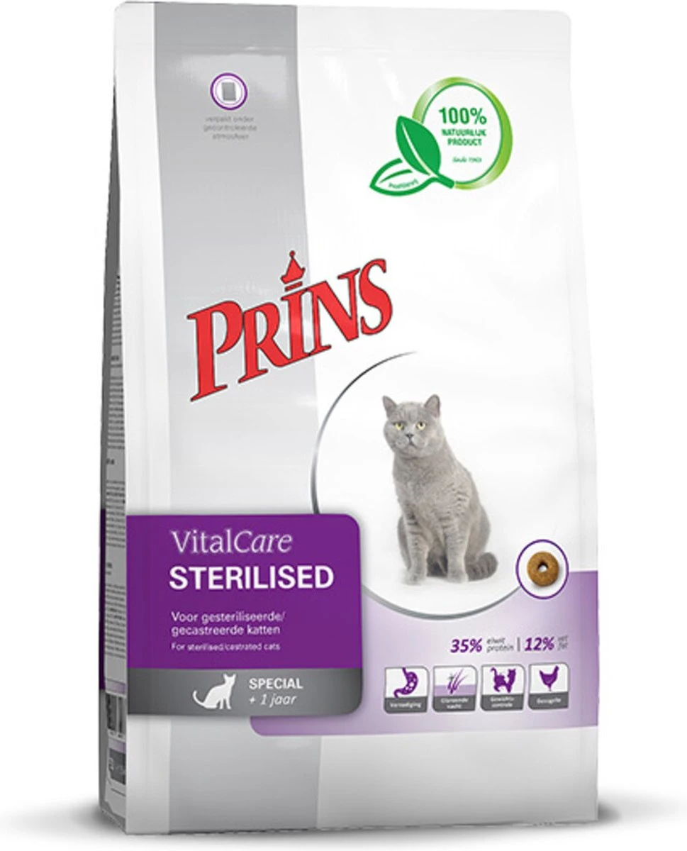 Prins VitalCare Sterilised 4 Kg - Kat 6 Prins VitalCare Sterilised 4 Kg - Kat - Afbeelding 6