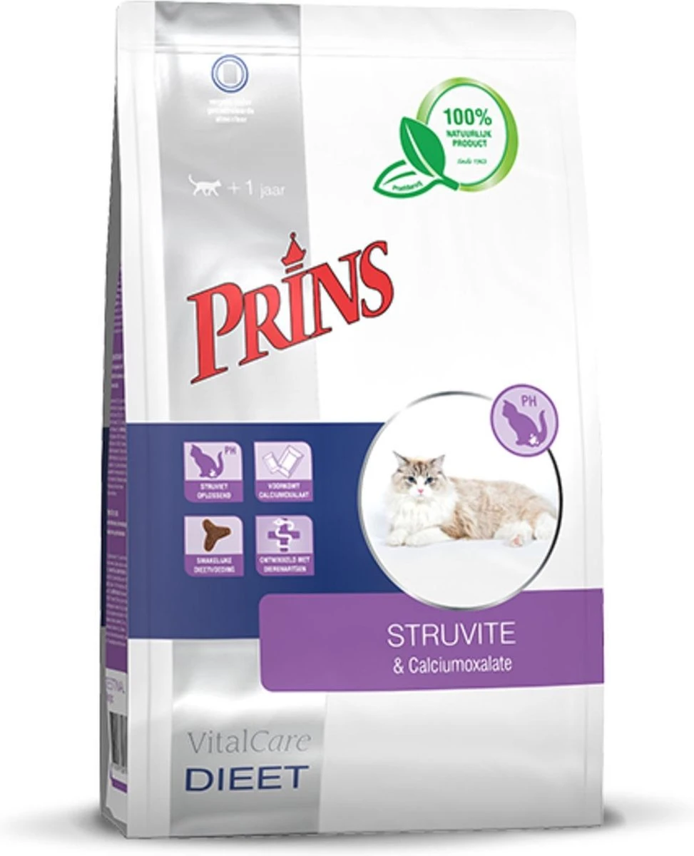 Prins VitalCare Dieetvoeding Struvite & Calciumoxalaat 5 Kg - Kat 1 Prins VitalCare Dieetvoeding Struvite & Calciumoxalaat 5 Kg - Kat