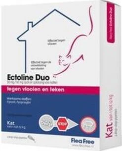 Flea Free Ectoline Duo Kat - Tegen Vlooien En Teken - 2 Pipetten -Kattenbenodigdheden Winkel 973x1200