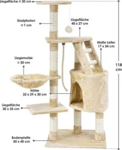 Merkloos Katten Krabpaal - Buffy - Beige -Kattenbenodigdheden Winkel 981x1200 1