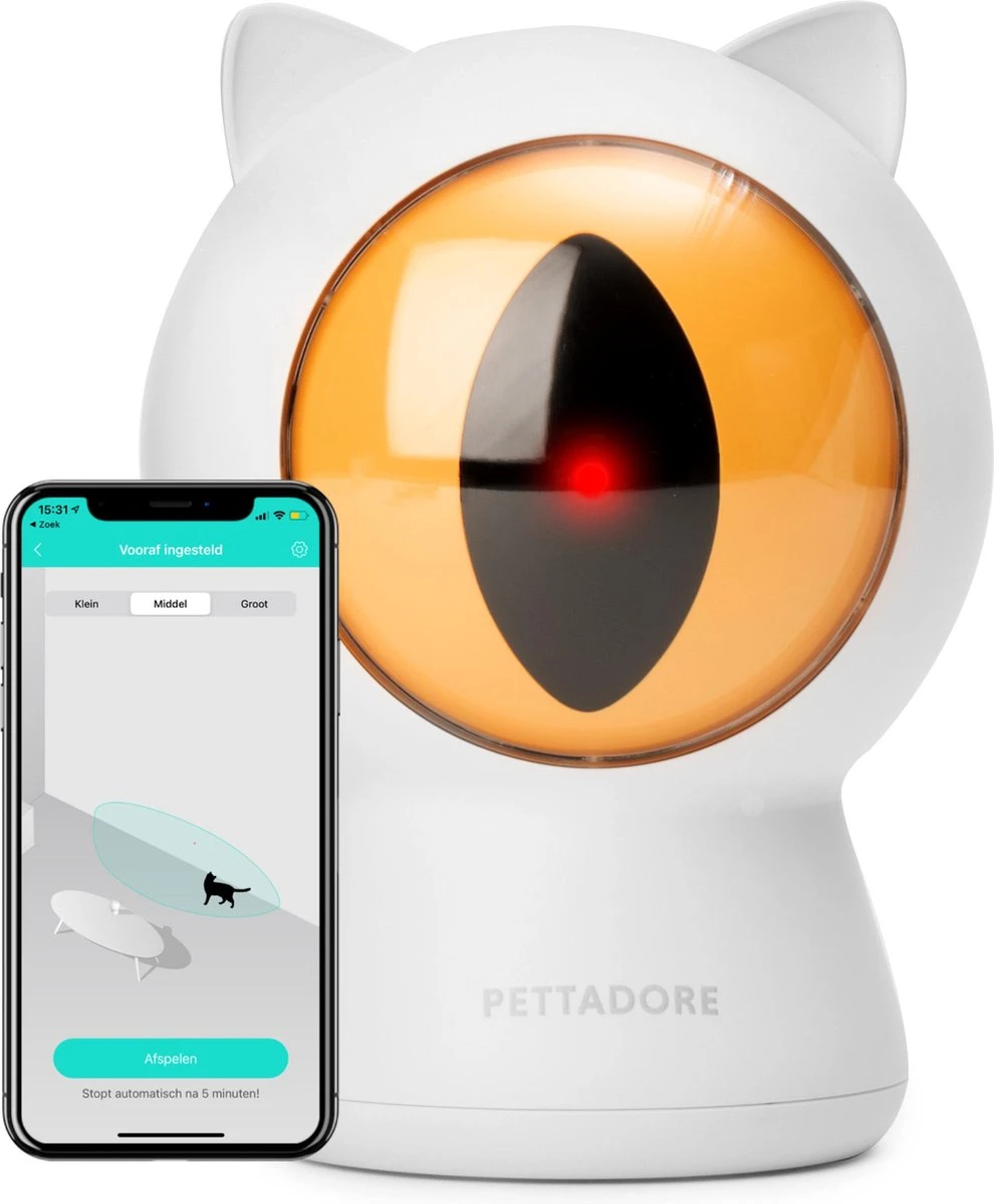 Pettadore - Laser Kattenspeeltjes - Smart Met Autoplay En Handmatig Via App 1 Pettadore - Laser Kattenspeeltjes - Smart Met Autoplay En Handmatig Via App