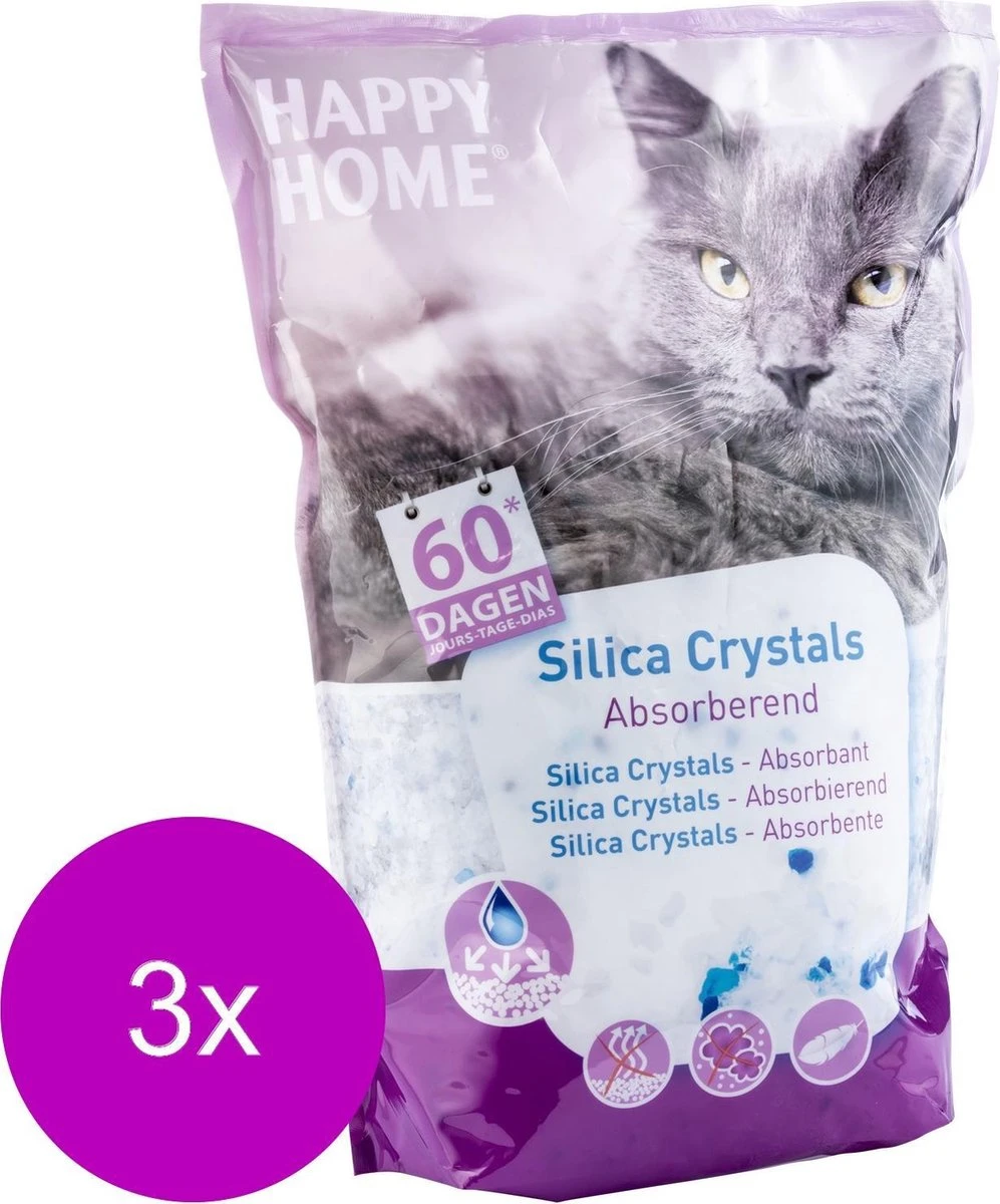 Happy Home Solutions Hygienic Crystals Light Plus - Kattenbakvulling - 3 X 7 L 2 Happy Home Solutions Hygienic Crystals Light Plus - Kattenbakvulling - 3 X 7 L - Afbeelding 2