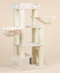 RHRQuality Corner Coon Krabpaal Voor Grote Katten - 60 X 56 X 151 Cm - Crème -Kattenbenodigdheden Winkel 998x1200 4